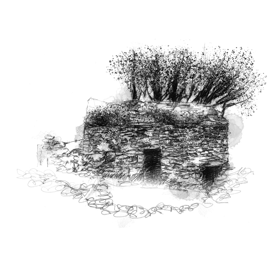 Hayswater barn - BW Sketch