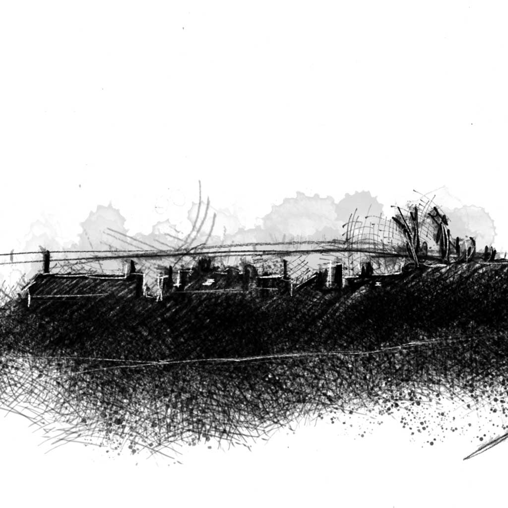 Heptonstall profile - BW Sketch