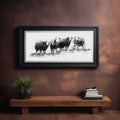 Herdwick sheep line wide format