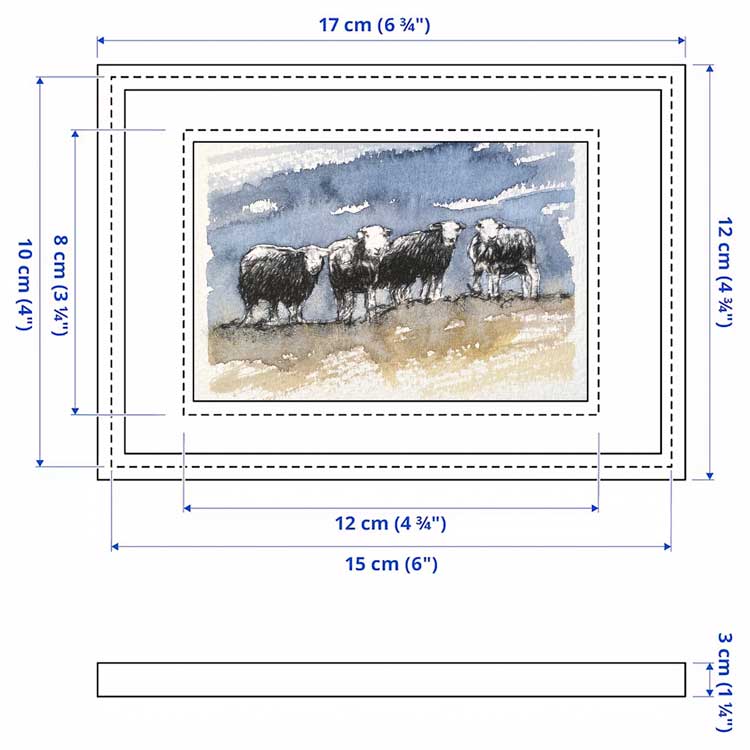 Herdwick sheep original mini sketch