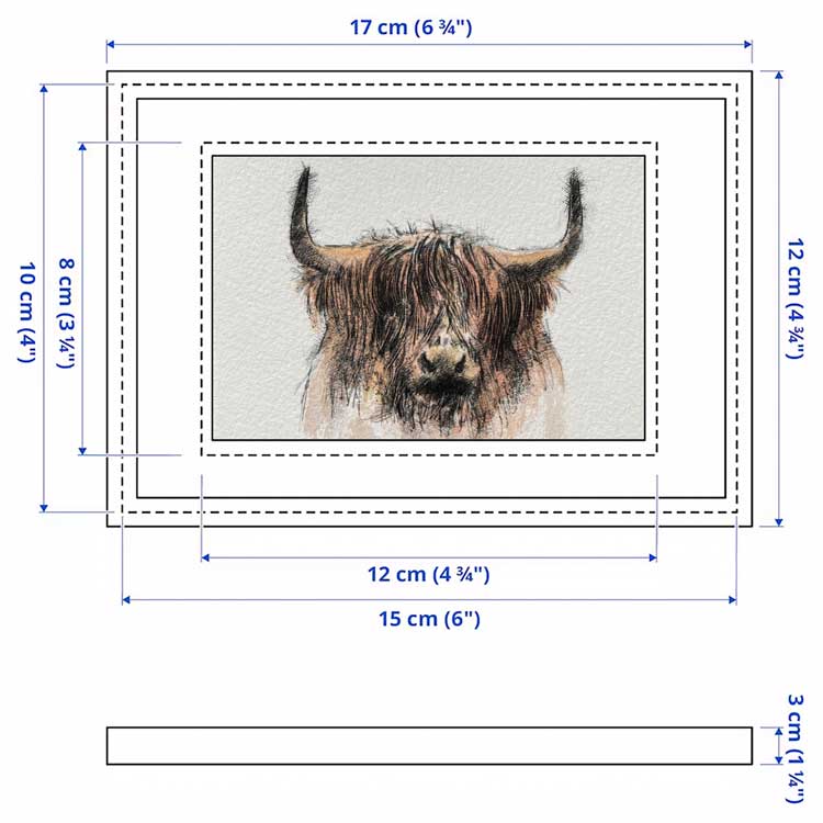 Highland cow mini sketch