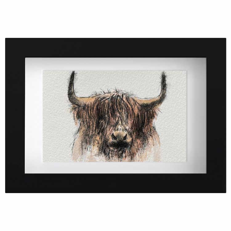 Highland cow mini sketch
