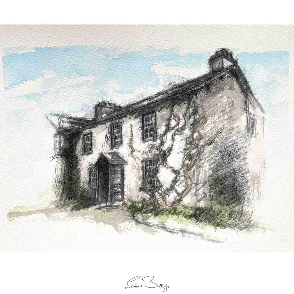 Hilltop farm sketch