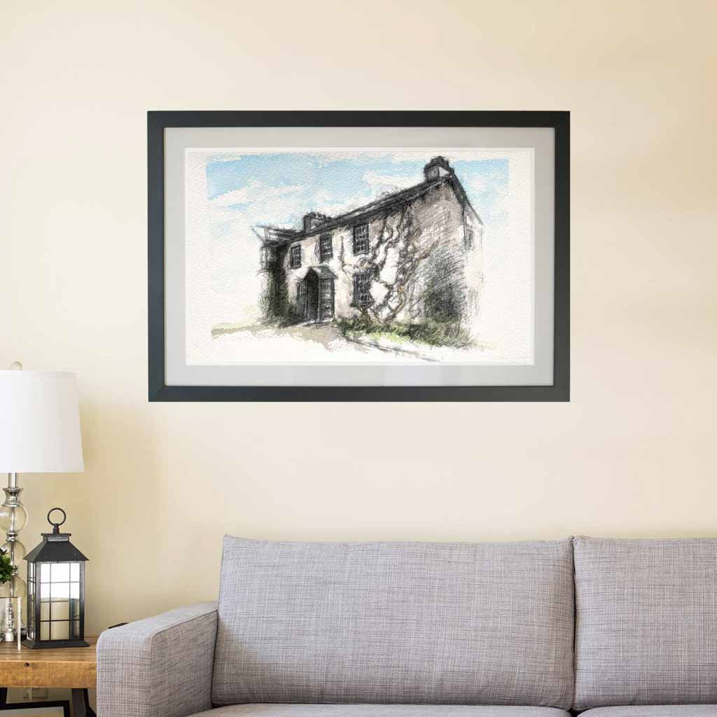 Hilltop farm sketch