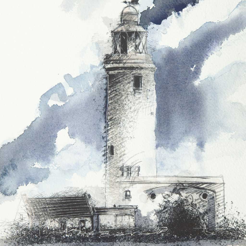 Hurst lighthouse - Colour Sketch