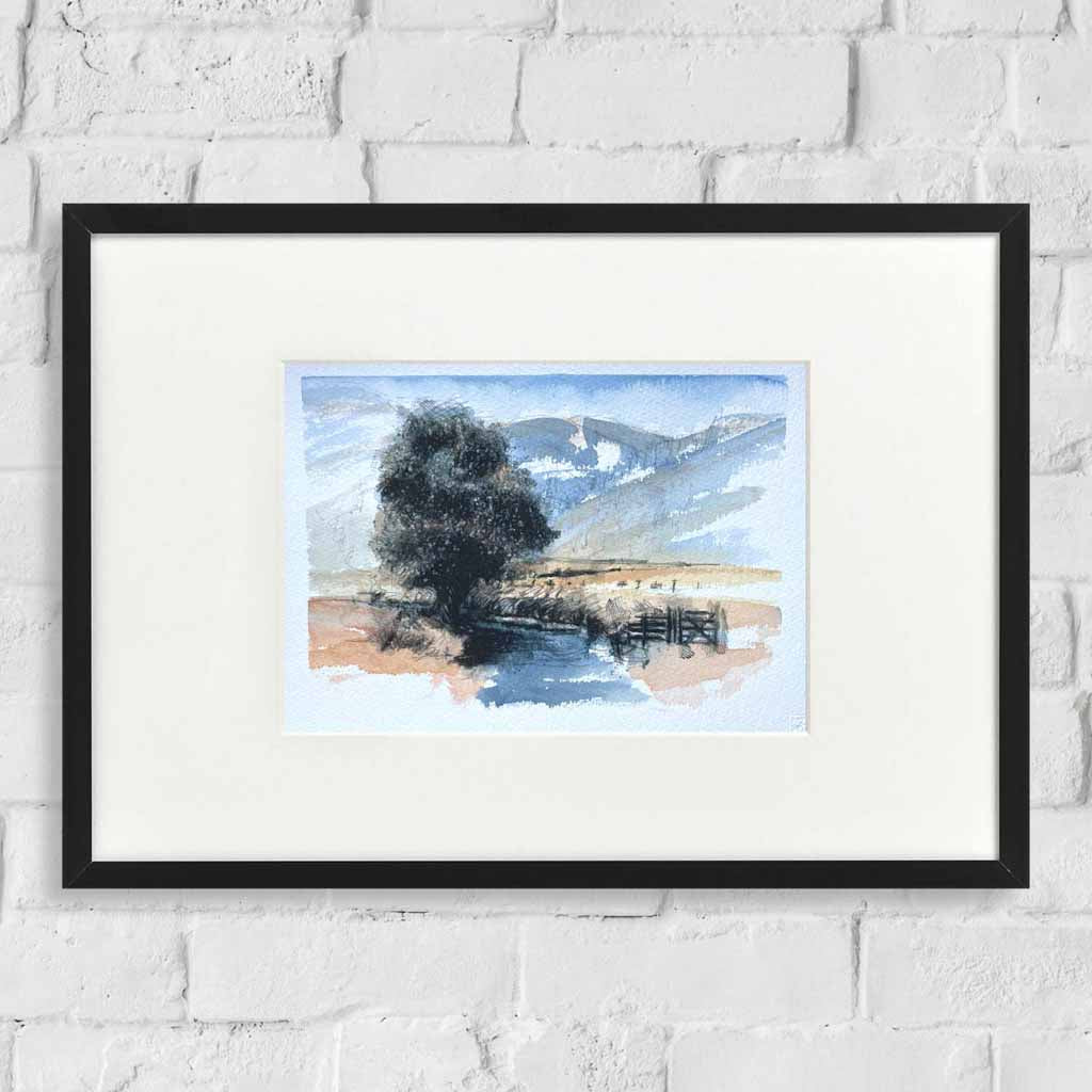 Cumbrian river original sketch