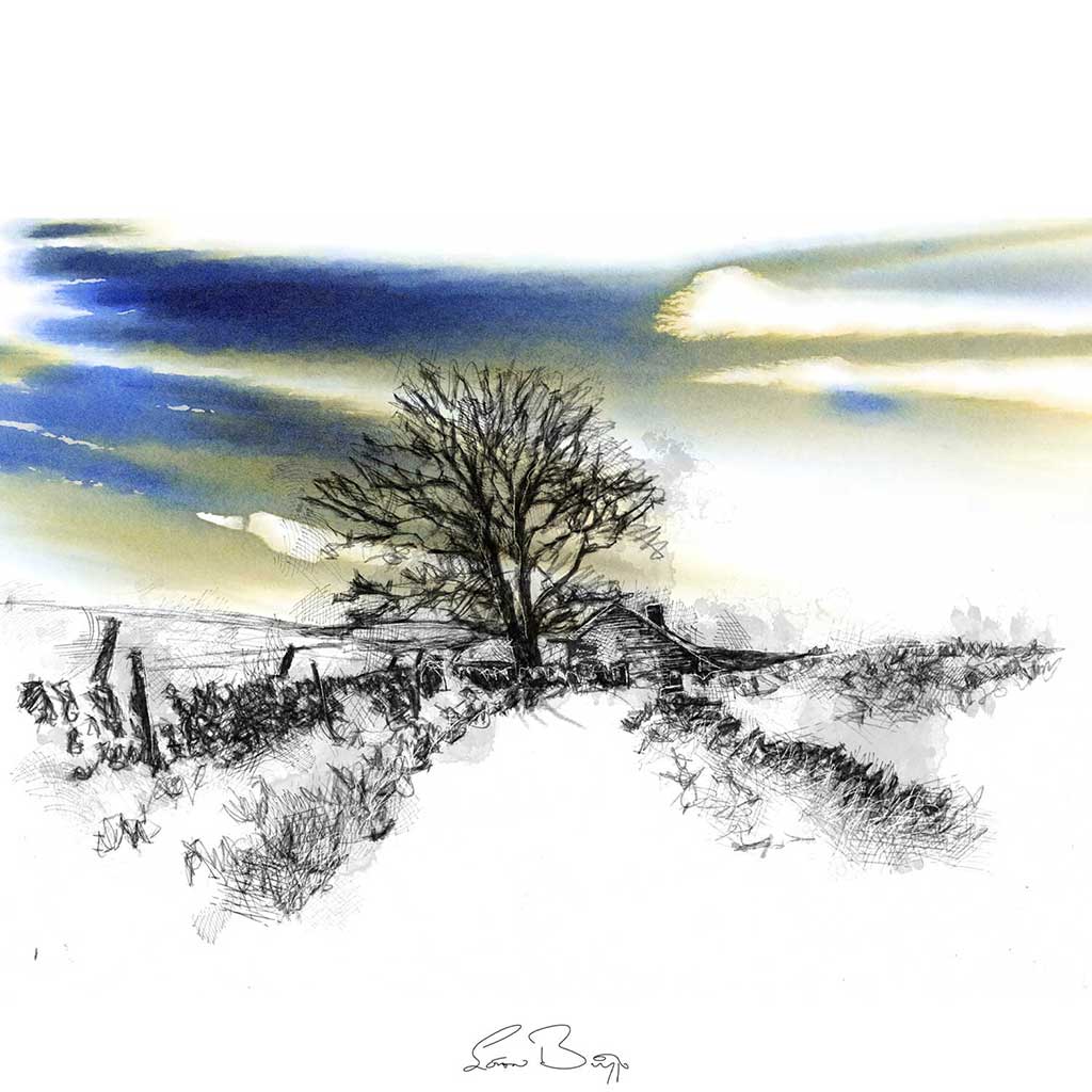 Snowy lane
