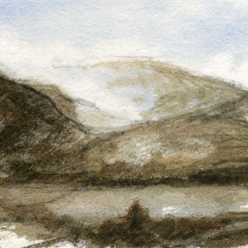 Langdale pikes - Colour Sketch | small one off
