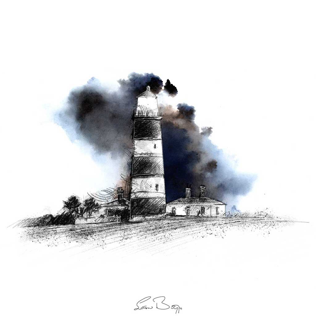 Lighthouse storm coming