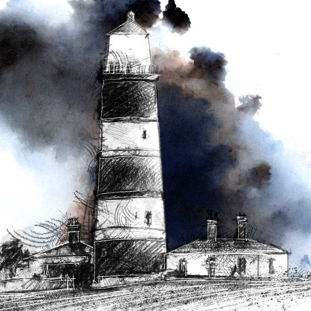 Lighthouse storm coming