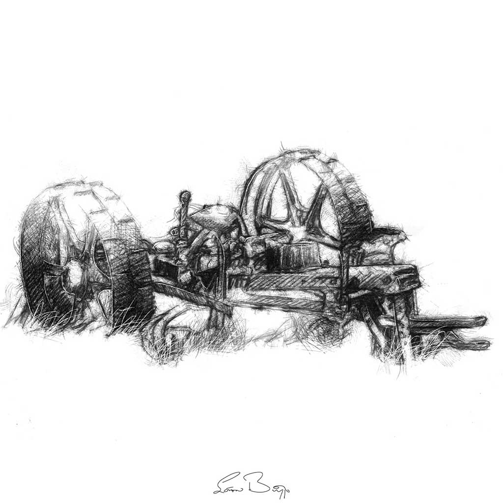 Old farm machine