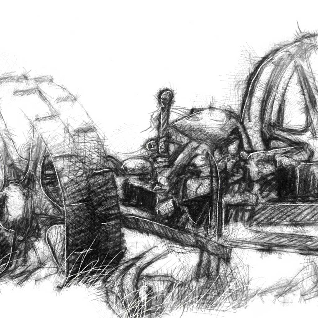 Old farm machine