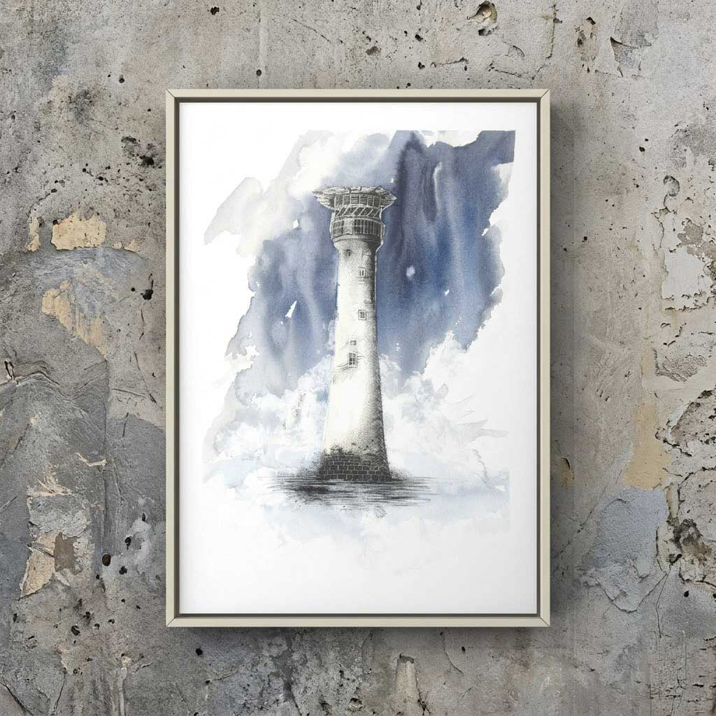 Eddystone lighthouse - Colour Sketch