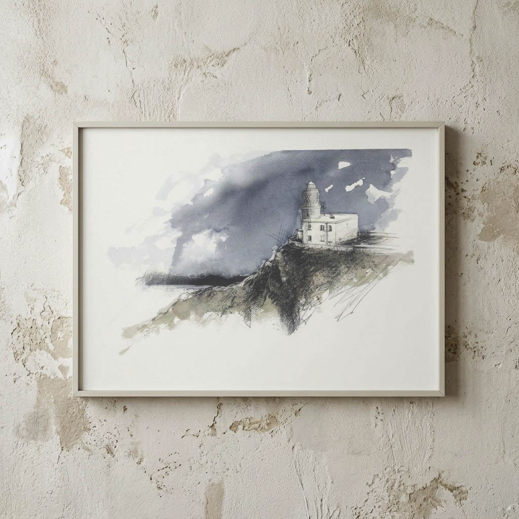 Hartland point lighthouse - Colour Sketch