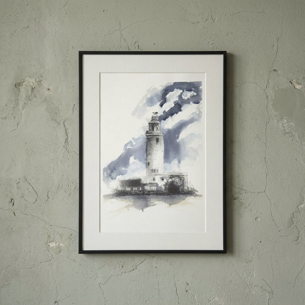 Hurst lighthouse - Colour Sketch