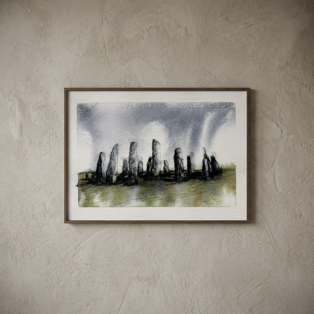 Calanais Standing Stones - Colour Sketch