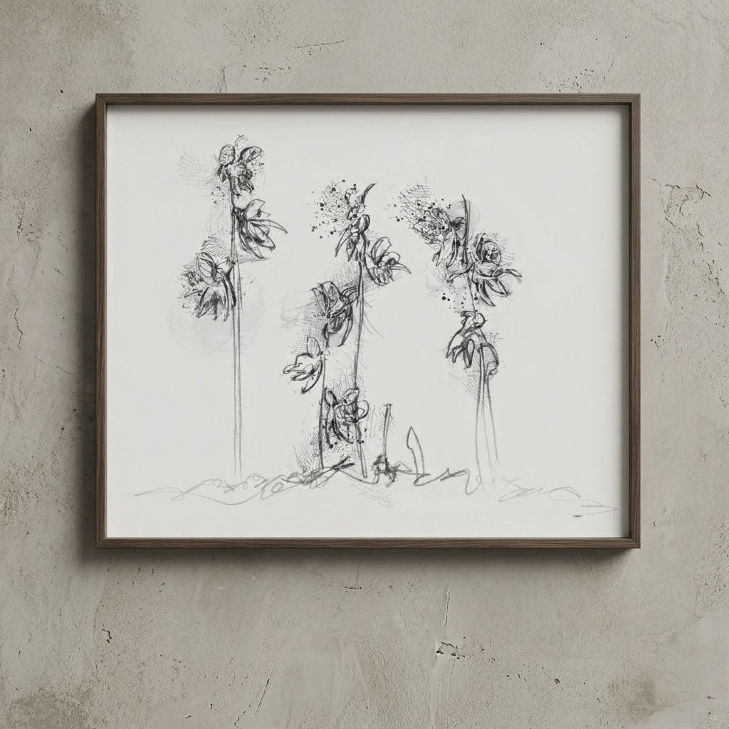 Ghost Orchid - BW Sketch