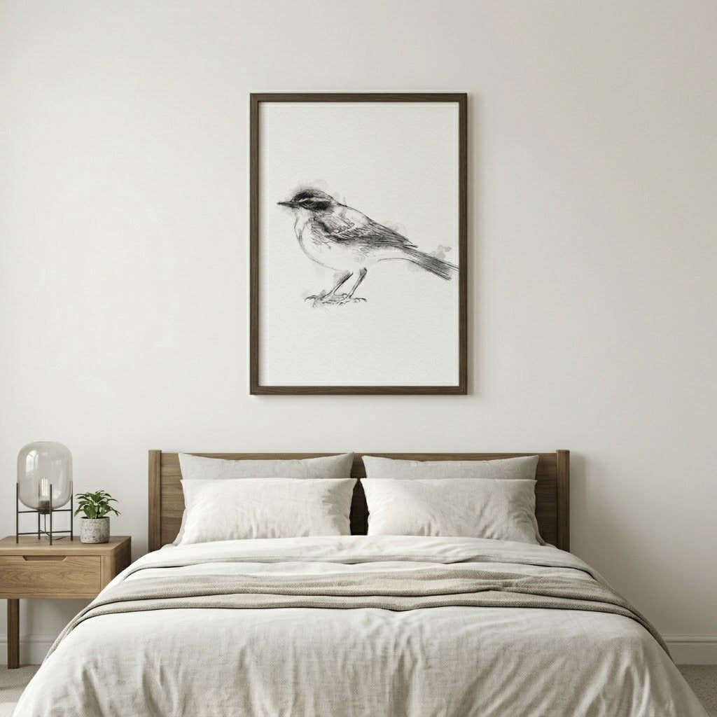Blue-headed Wagtail - BW Sketch