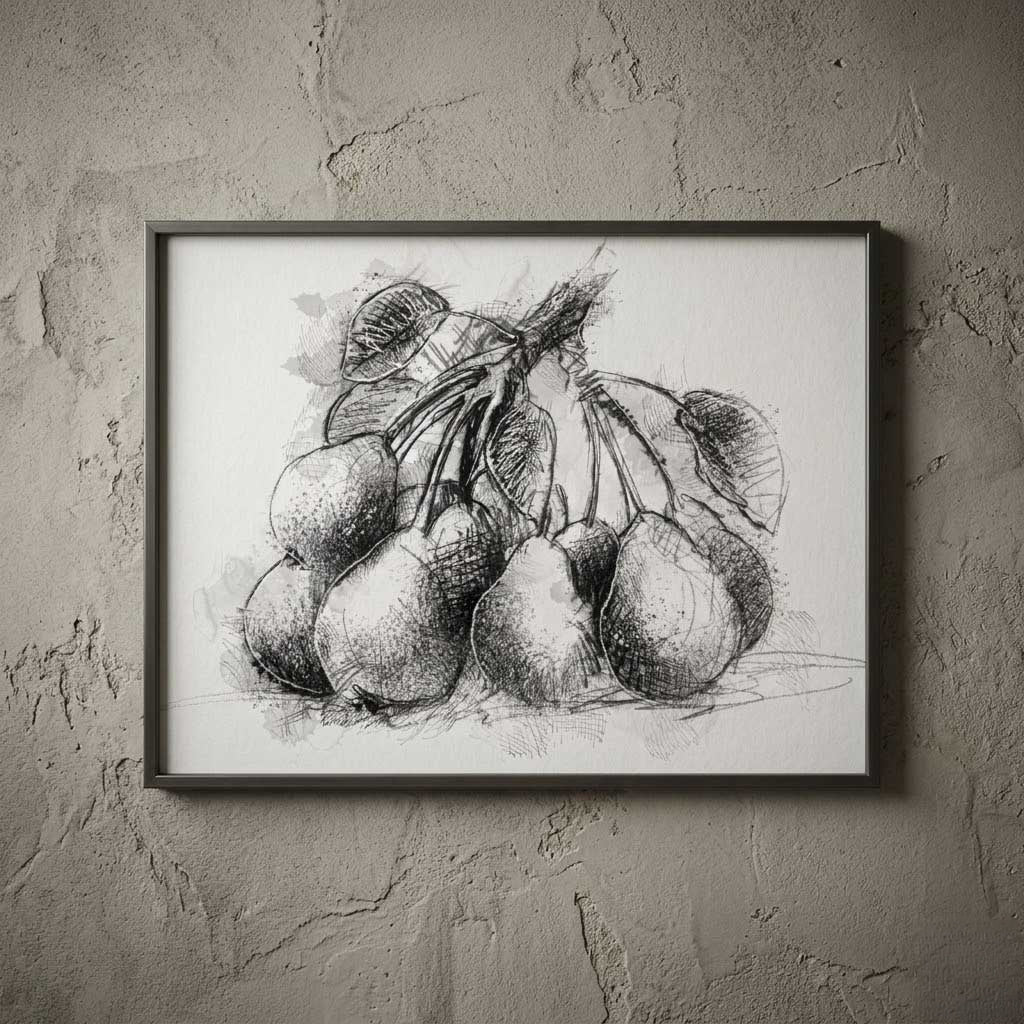 Plymouth Pear - BW Sketch