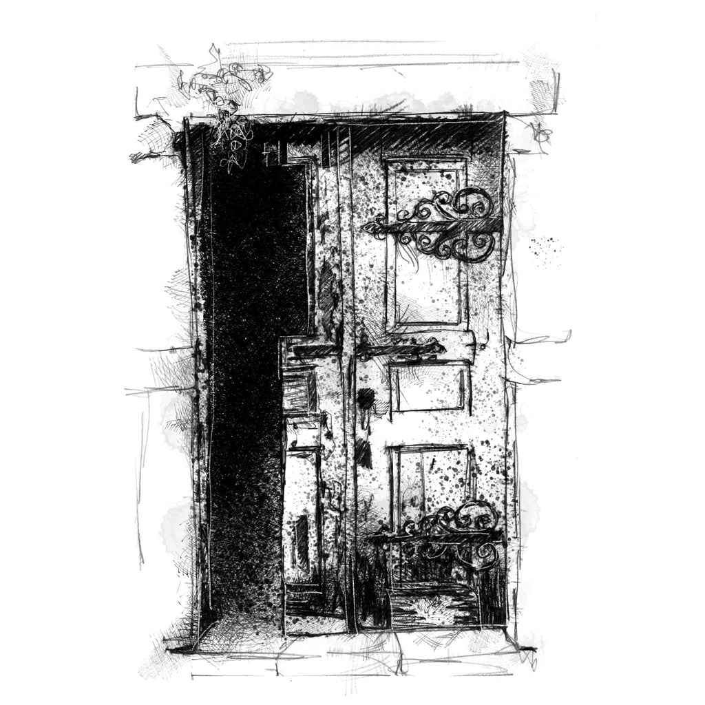 Old door setch