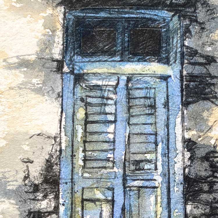 Old door original mini sketch