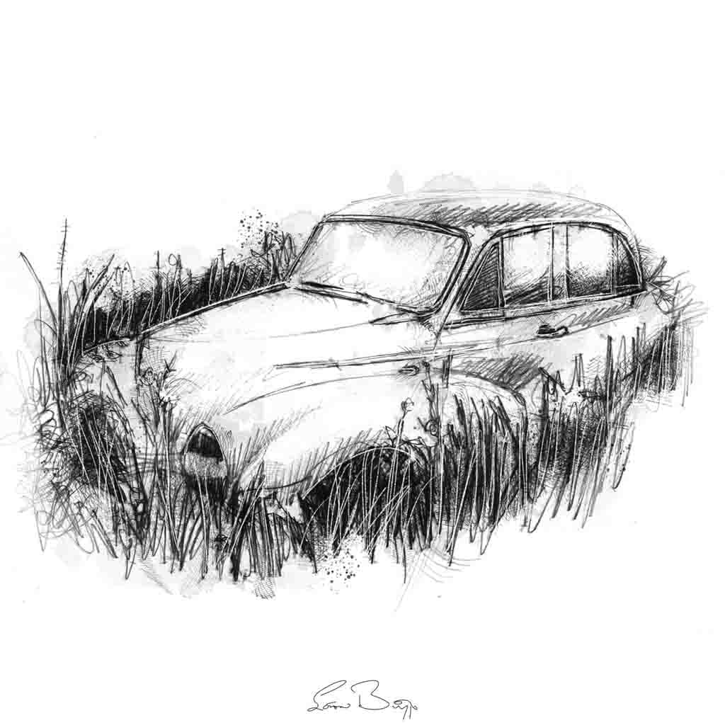 Abandoned Morris car
