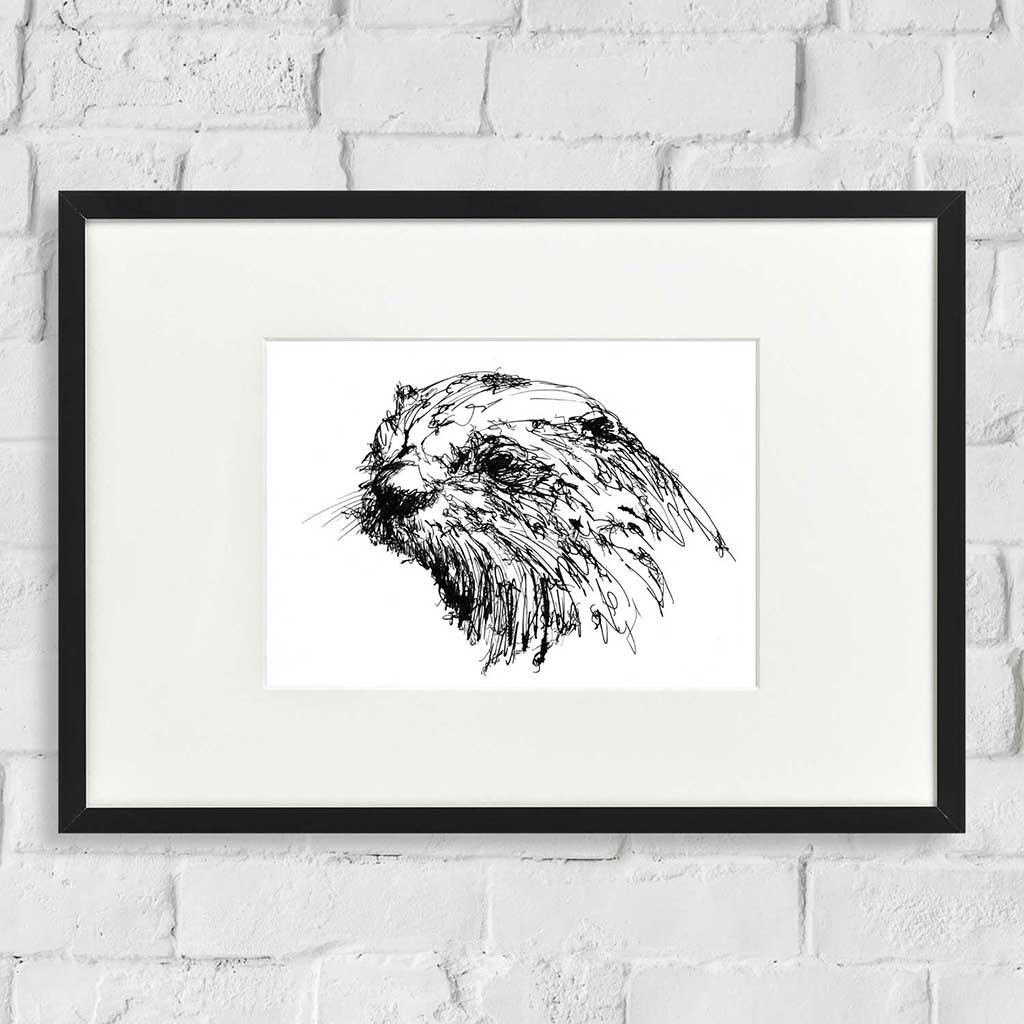 Otter ink scribble
