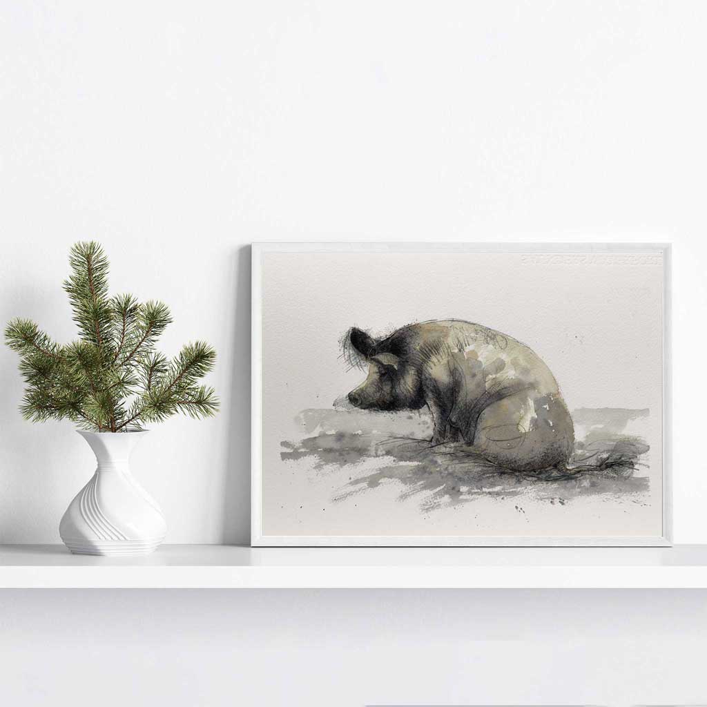 Pig in mud