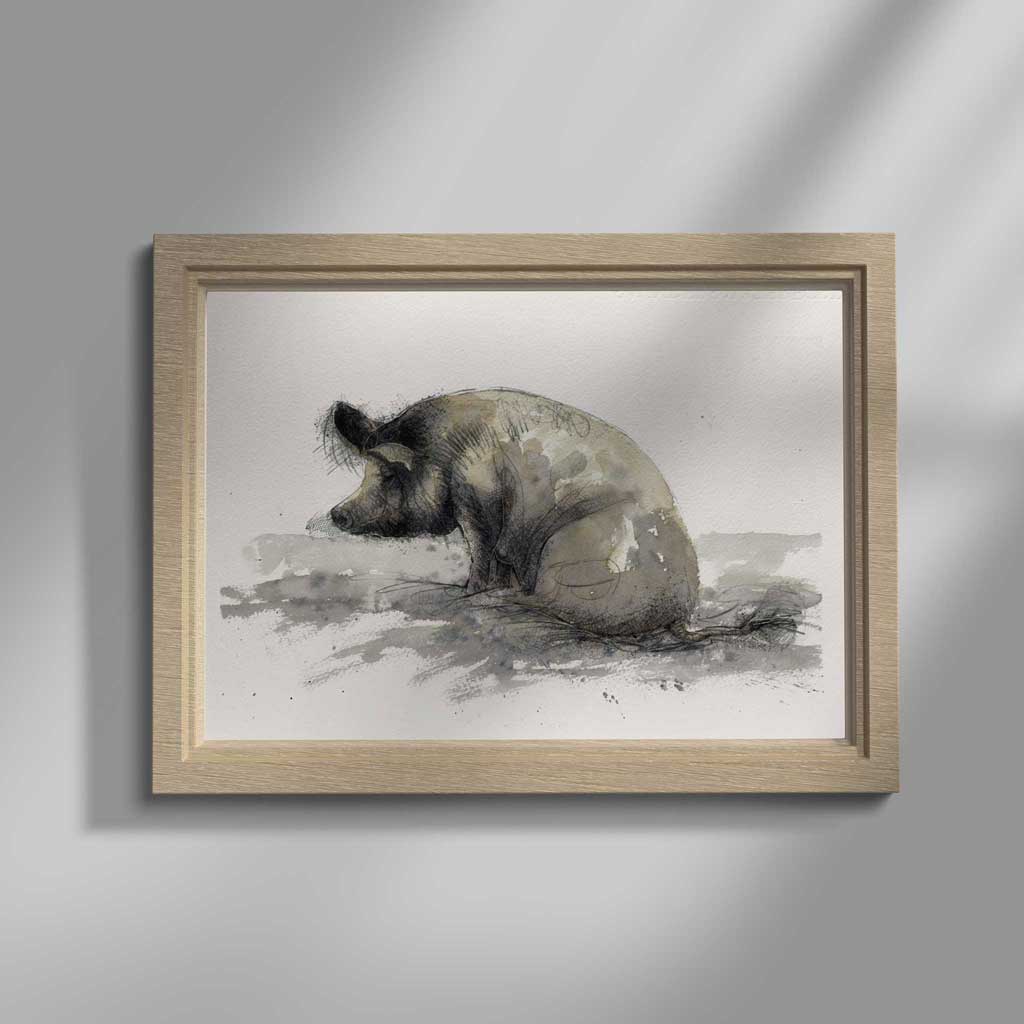 Pig in mud
