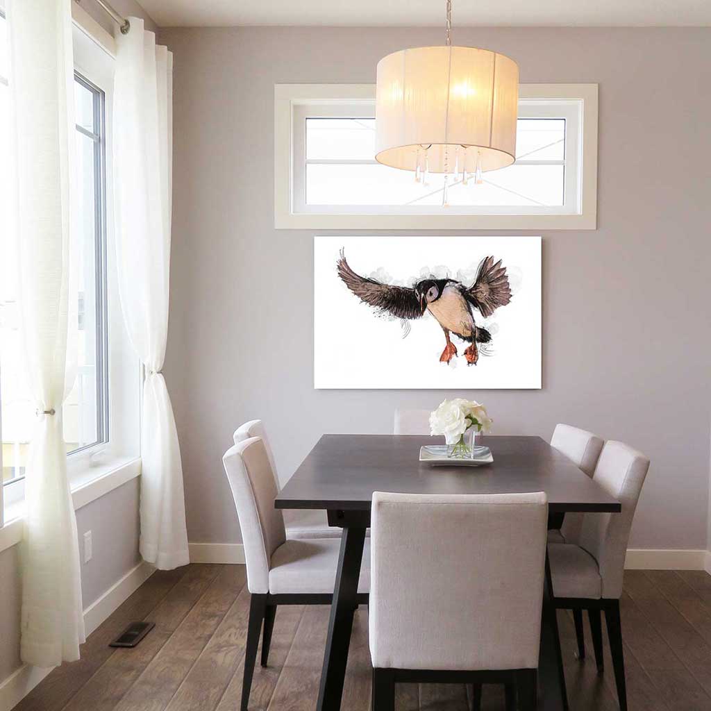 Puffin flight colour