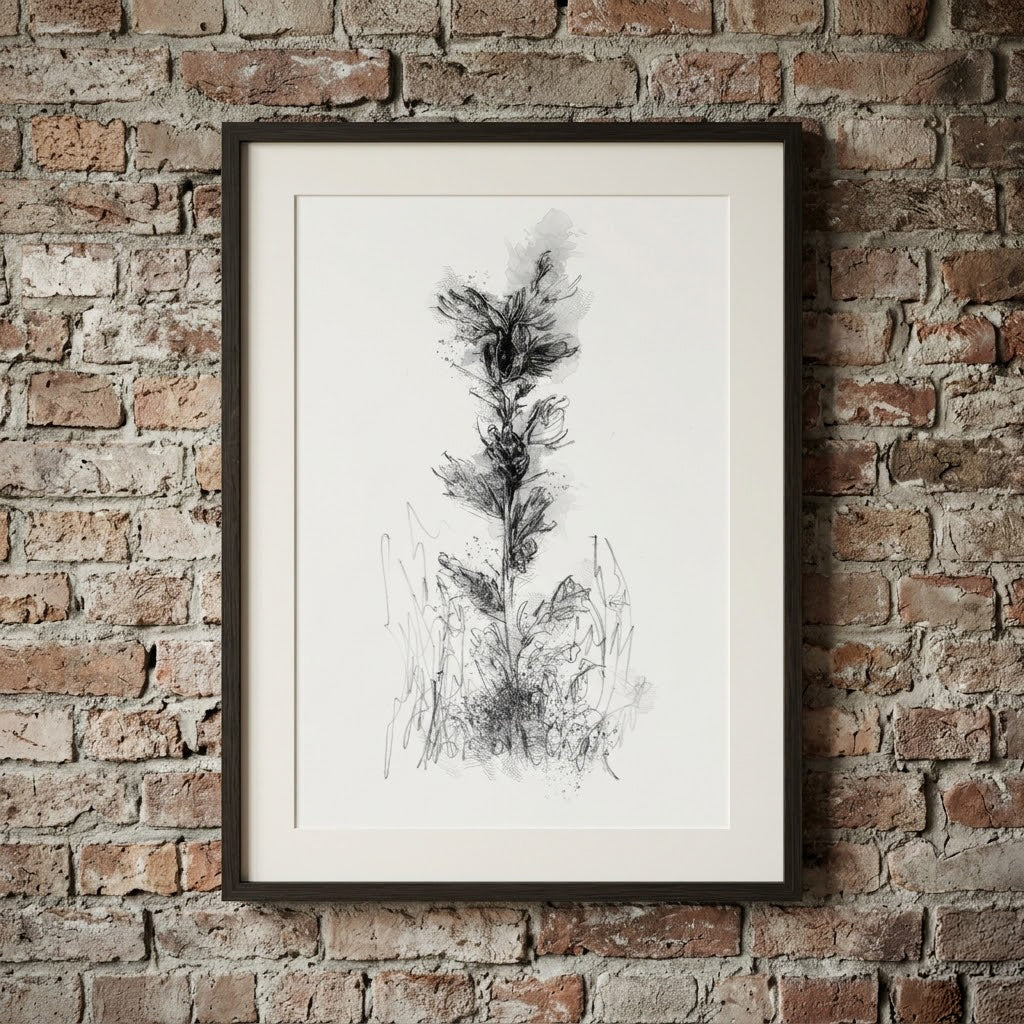 Vipers bugloss - BW Sketch