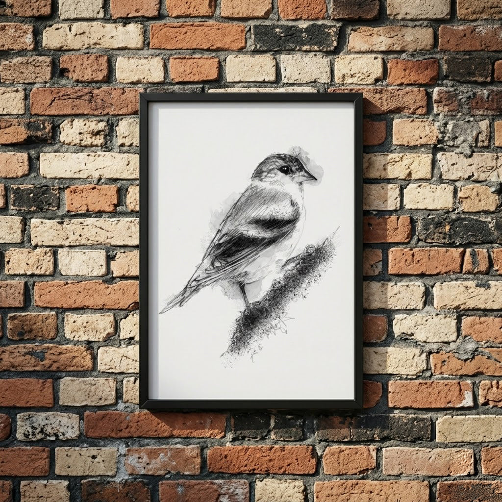 Siskin - BW Sketch