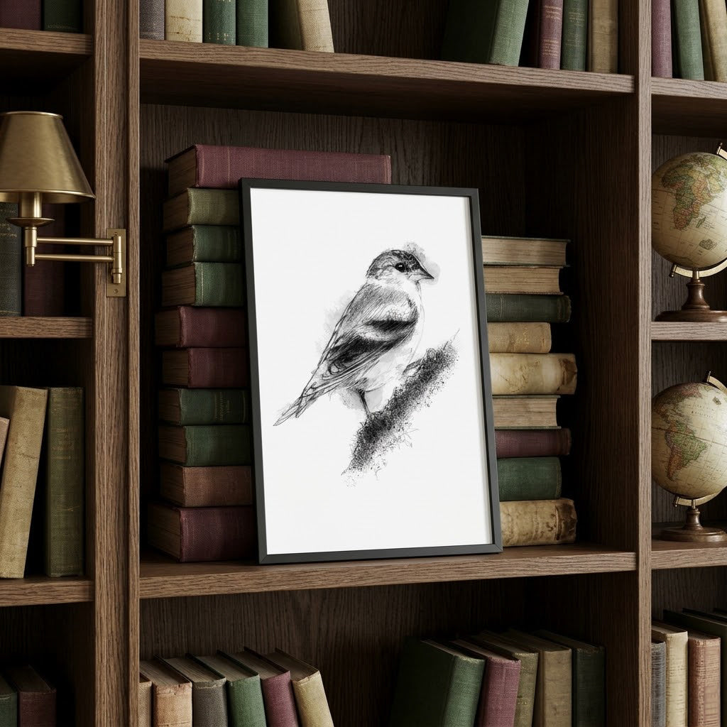 Siskin - BW Sketch