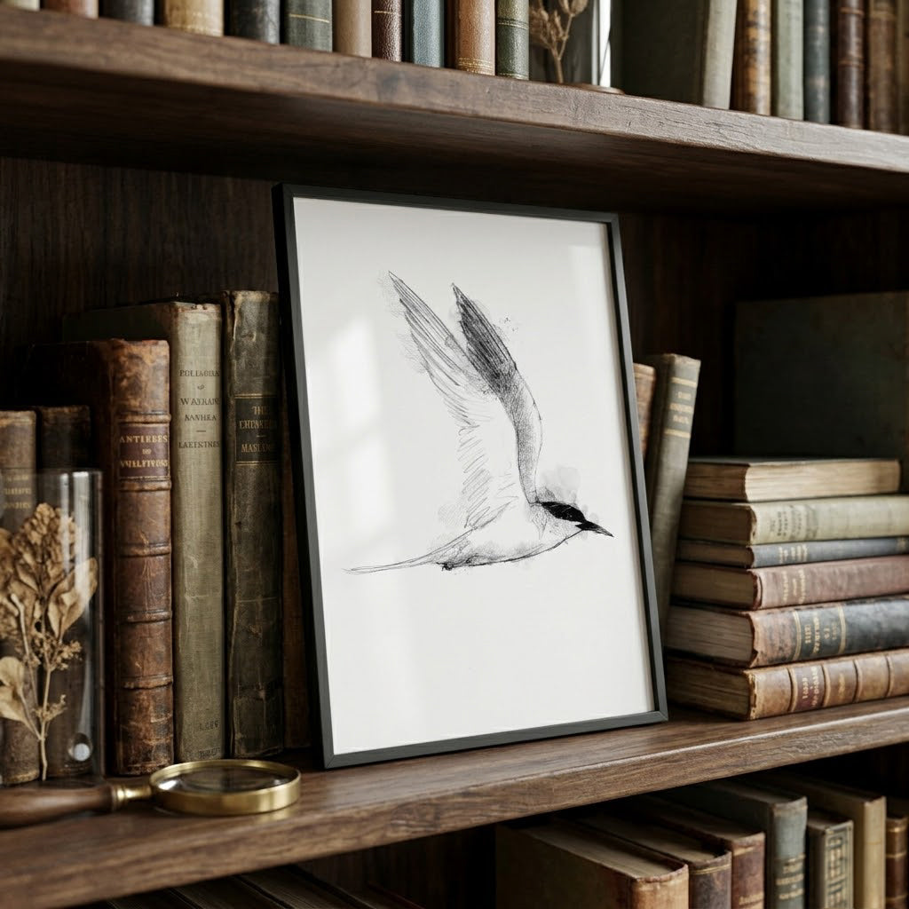 Roseate Tern - BW Sketch