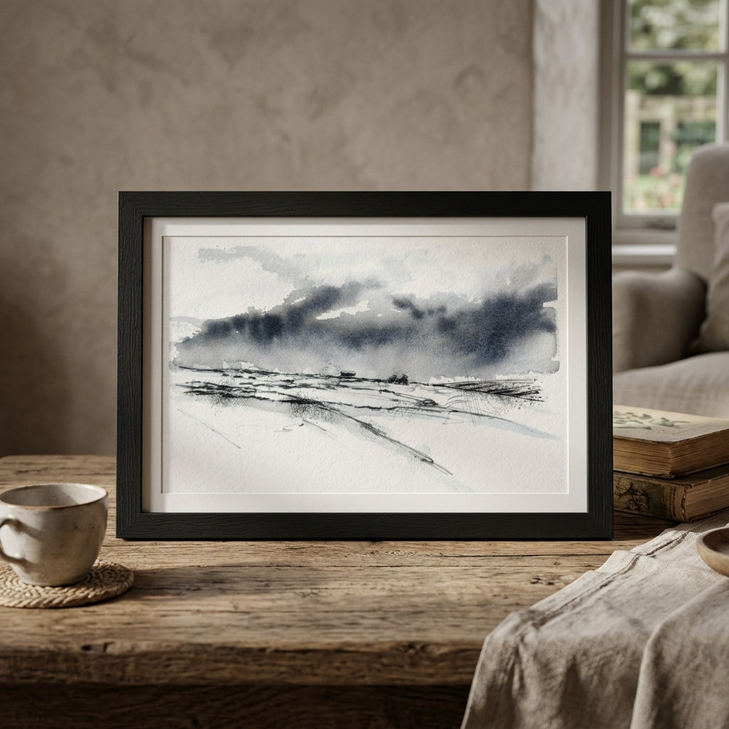 Snow on the moors - Colour Sketch