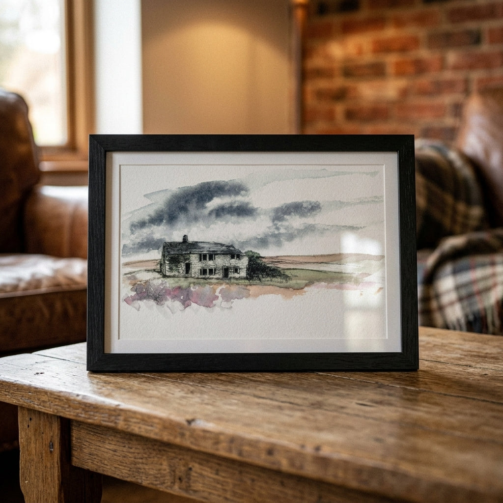 Abandoned farmhouse - Colour Sketch