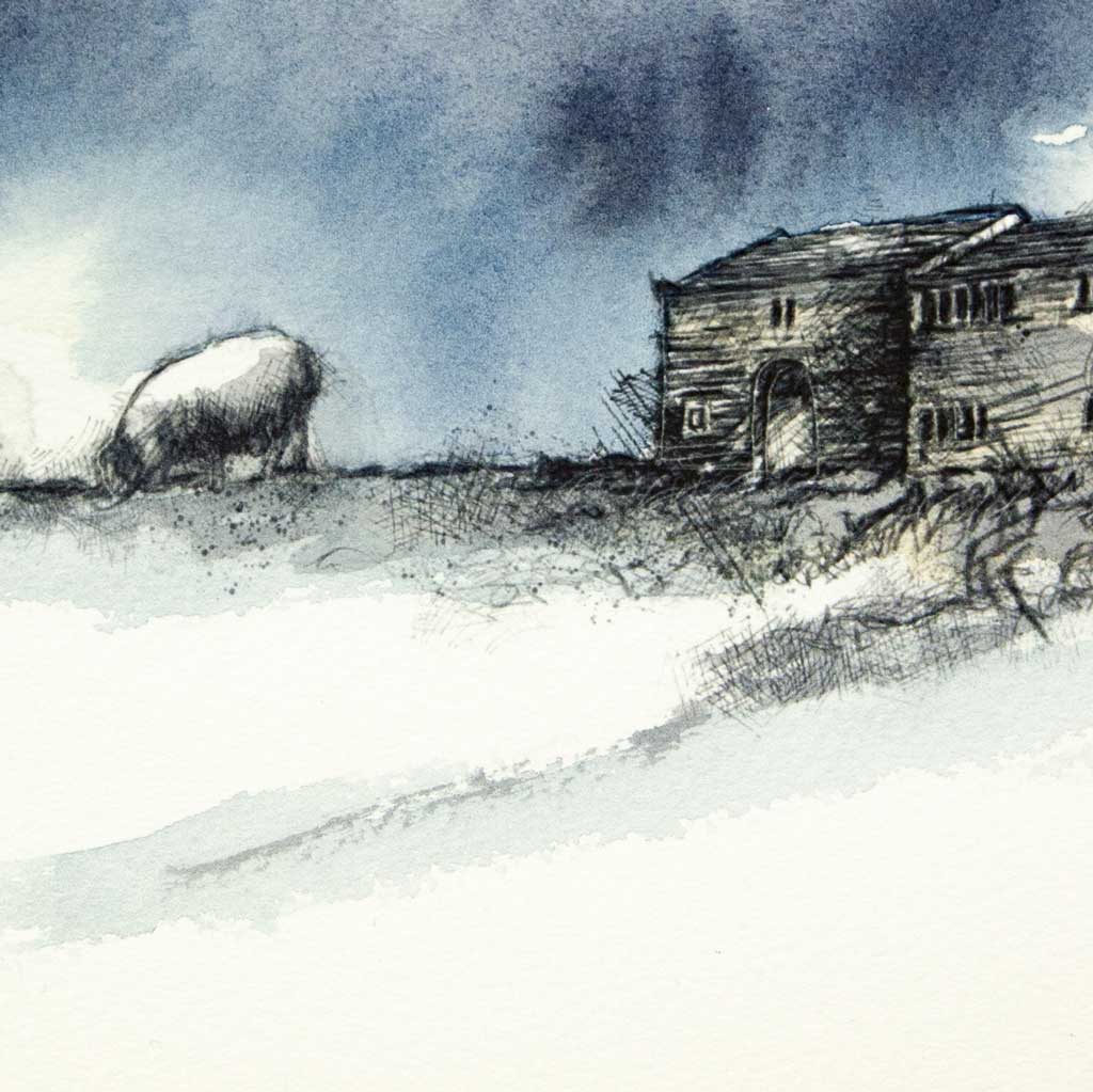Sheep farm ruin - Colour Sketch | Original