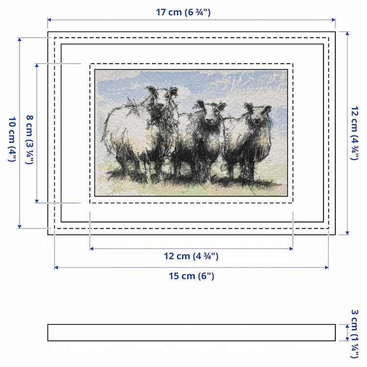 Blue face sheep mini sketch