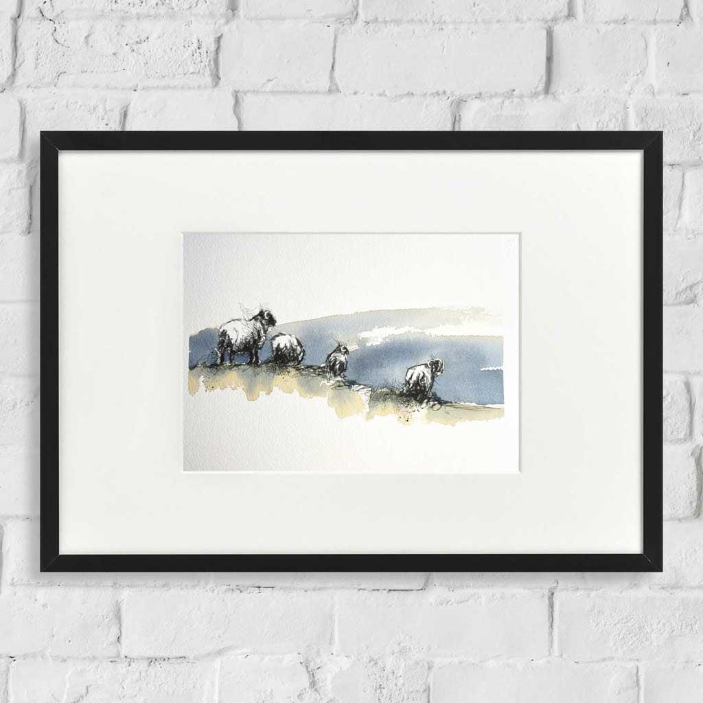 Moorland sheep original sketch