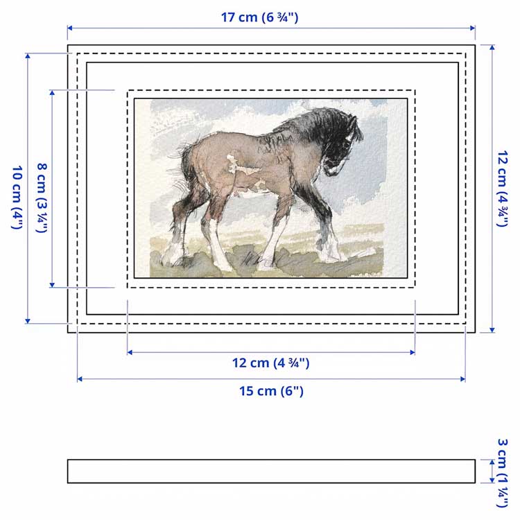 Shire foal original mini sketch