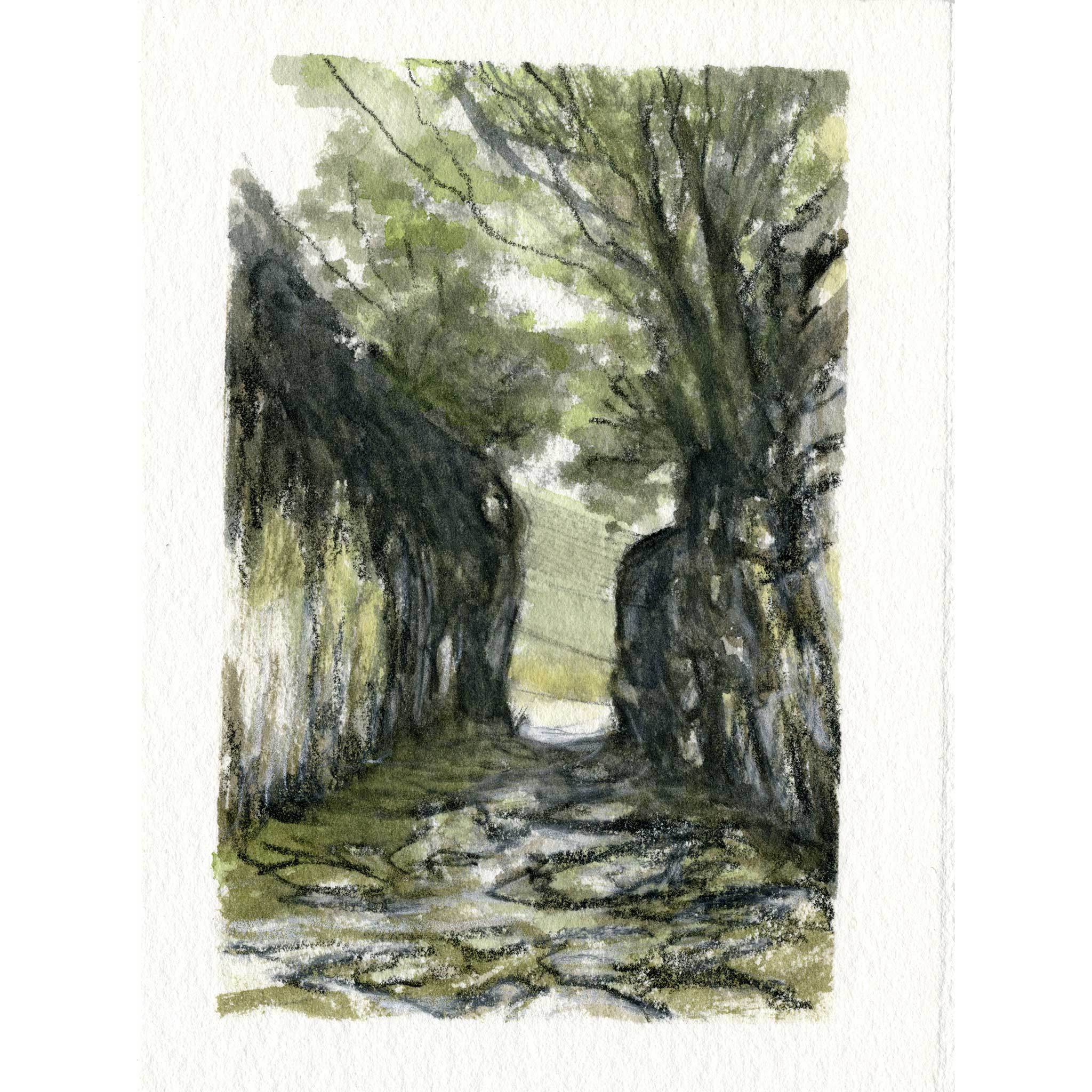 Slate mine Cumbria - Colour Sketch | small one off