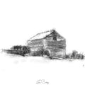 Snowy barn