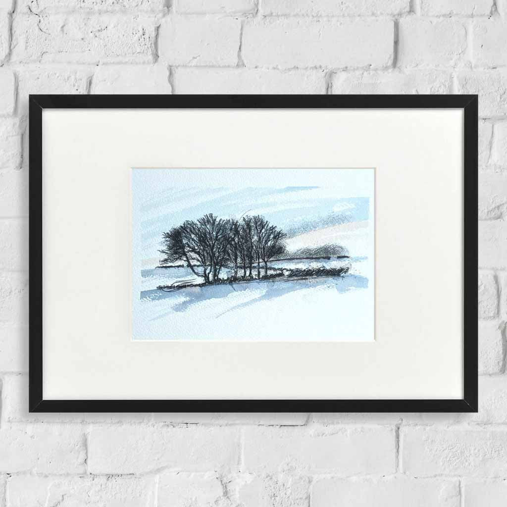 Snowy copse original sketch