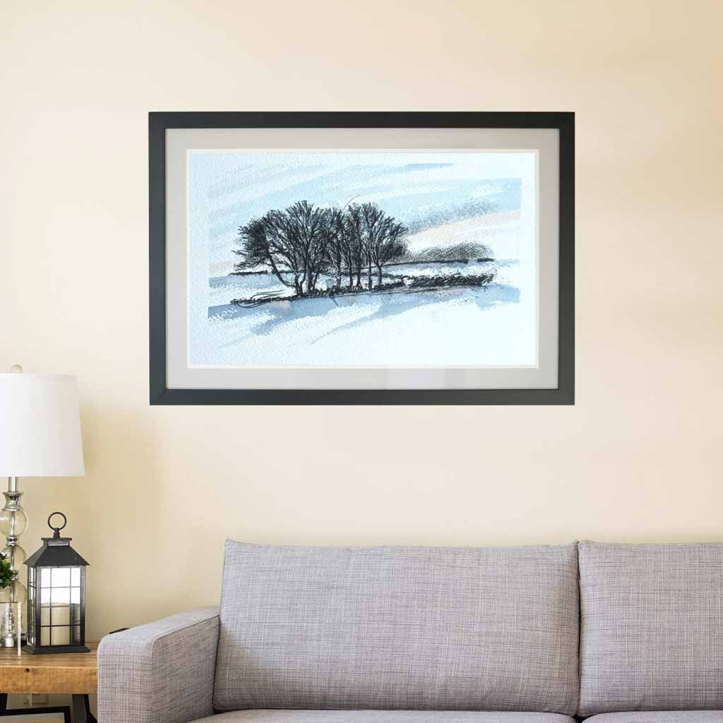 Snowy copse original sketch