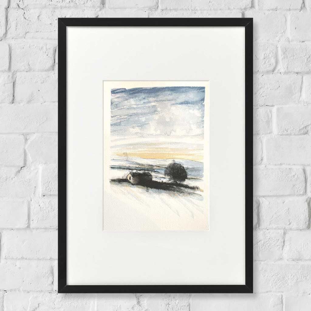 Snow dawn farm original sketch