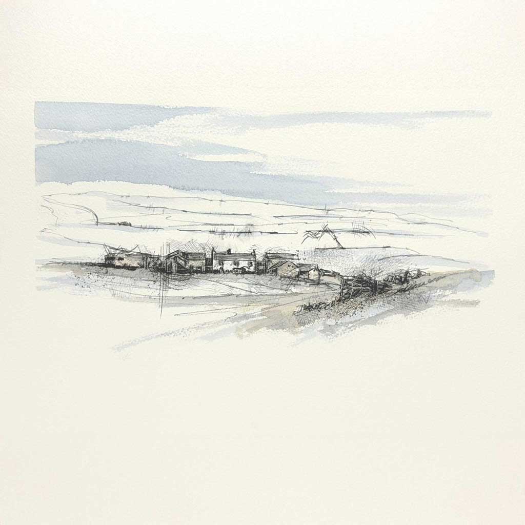 Snowscape farmland