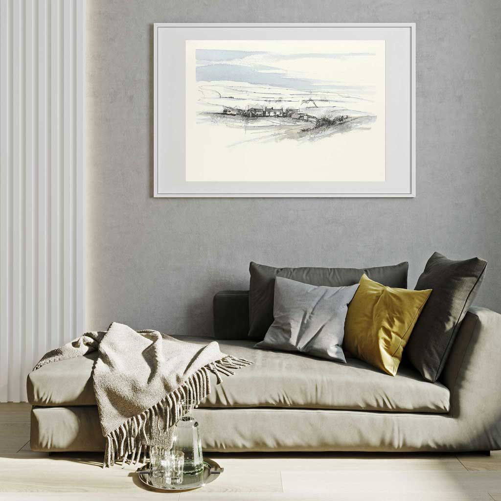 Snowscape farmland