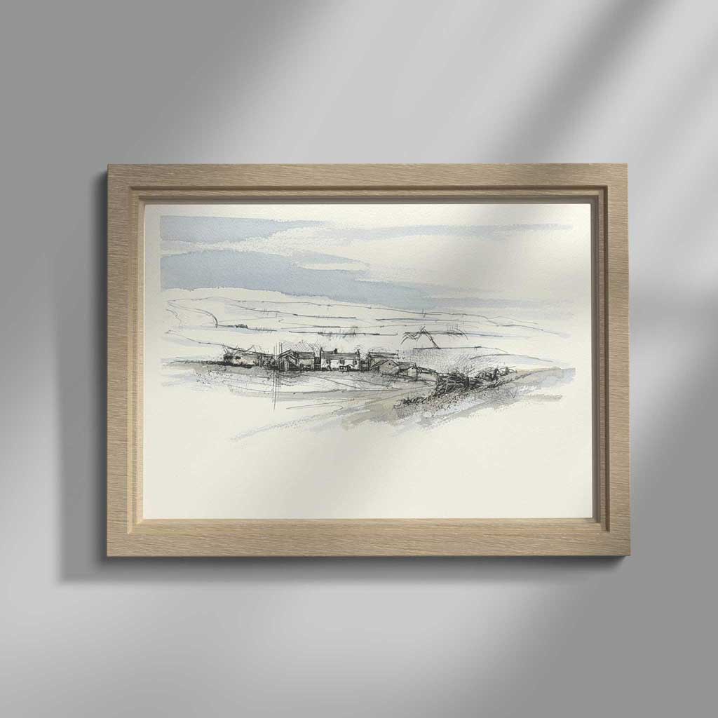 Snowscape farmland