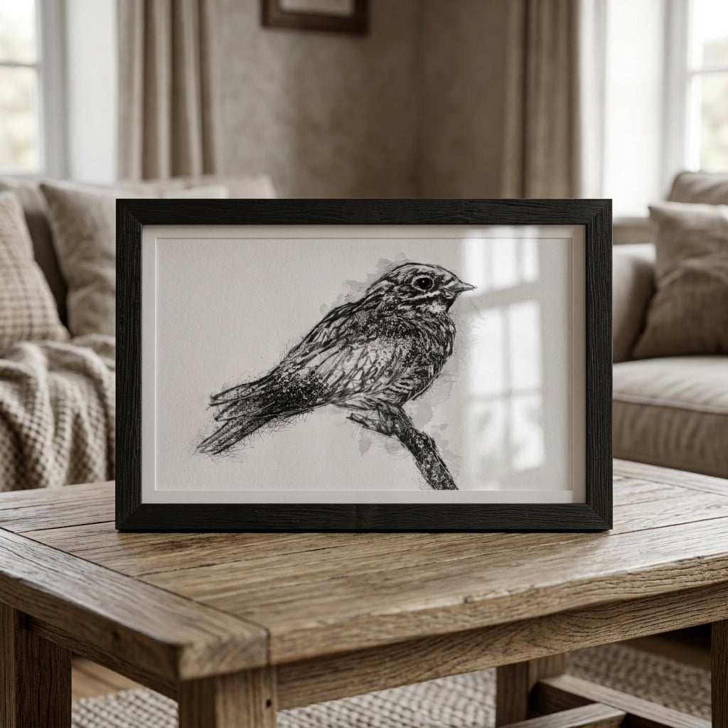 Nightjar - BW Sketch