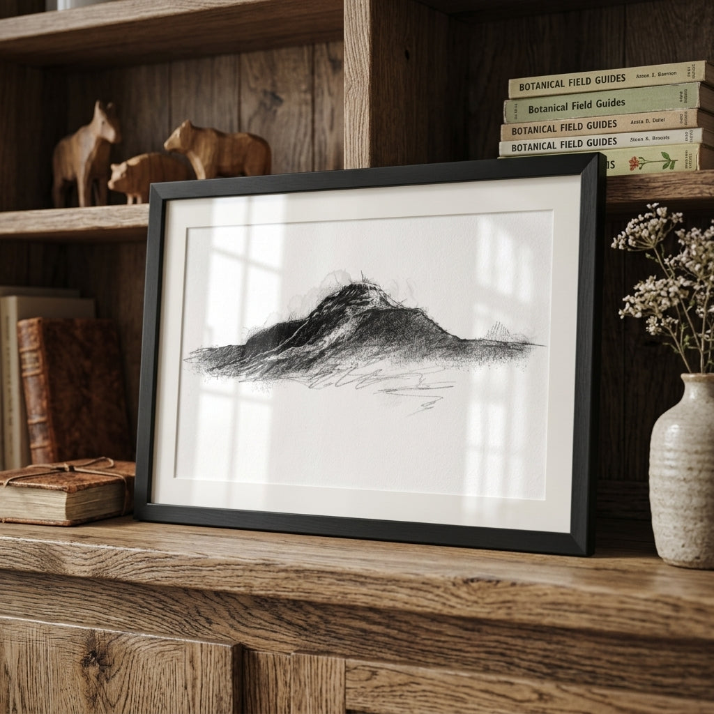 Pen-y-ghent - BW Sketch